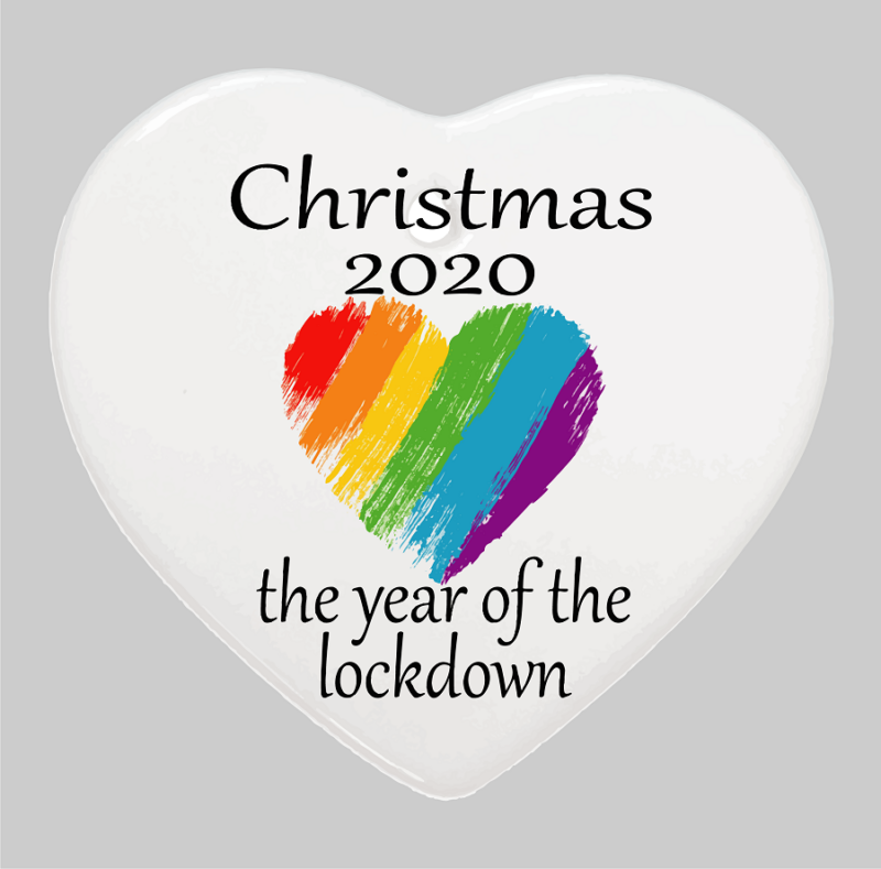 Rainbow Heart Christmas Bauble