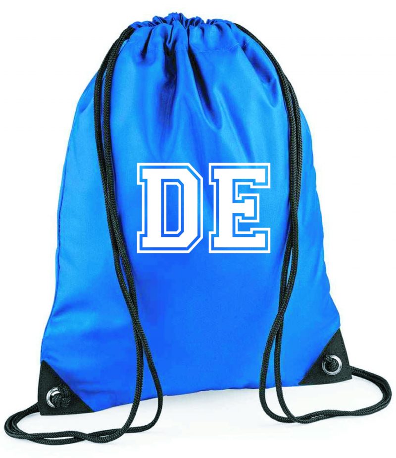 Personalised Varsity Initials PE Bag