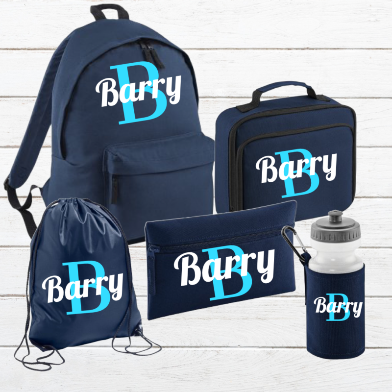 Back to School Personalised Bag Set -Navy