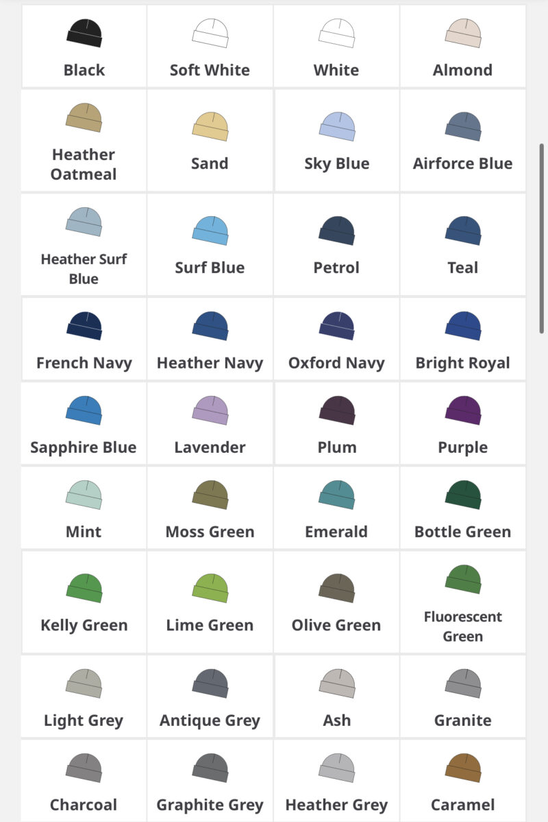 Embroidered Cuffed Beanie Hat - Image 2