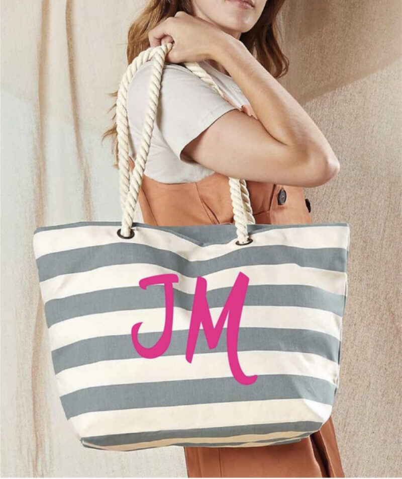 Personalised Nautical Beach Bag