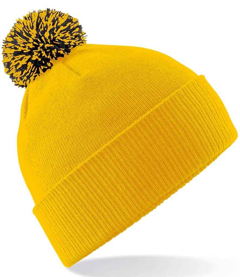 Embroidered Beanie Bobble Hat - Image 5