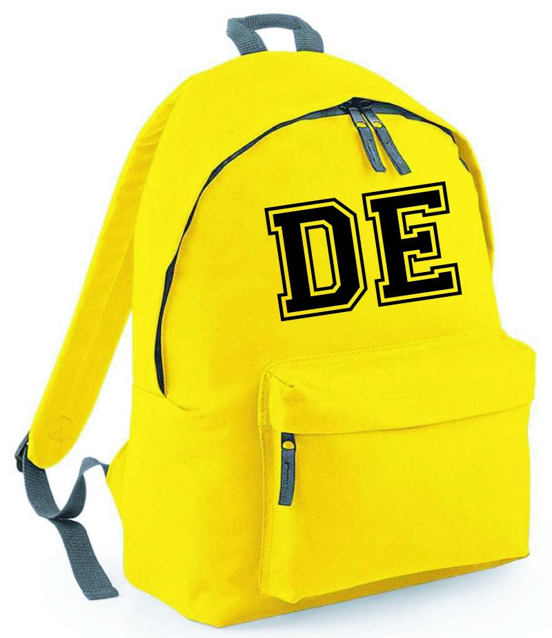 Personalised School Varsity Initials Bag