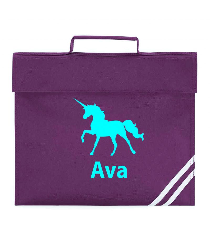 Personalised Unicorn Book Bag
