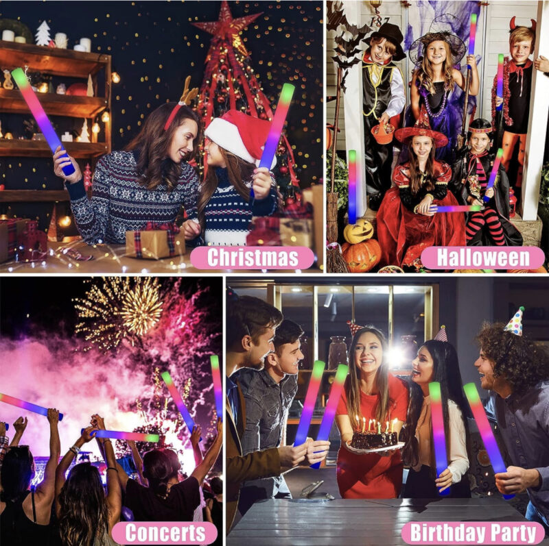 Personalised Light Up Foam Sticks