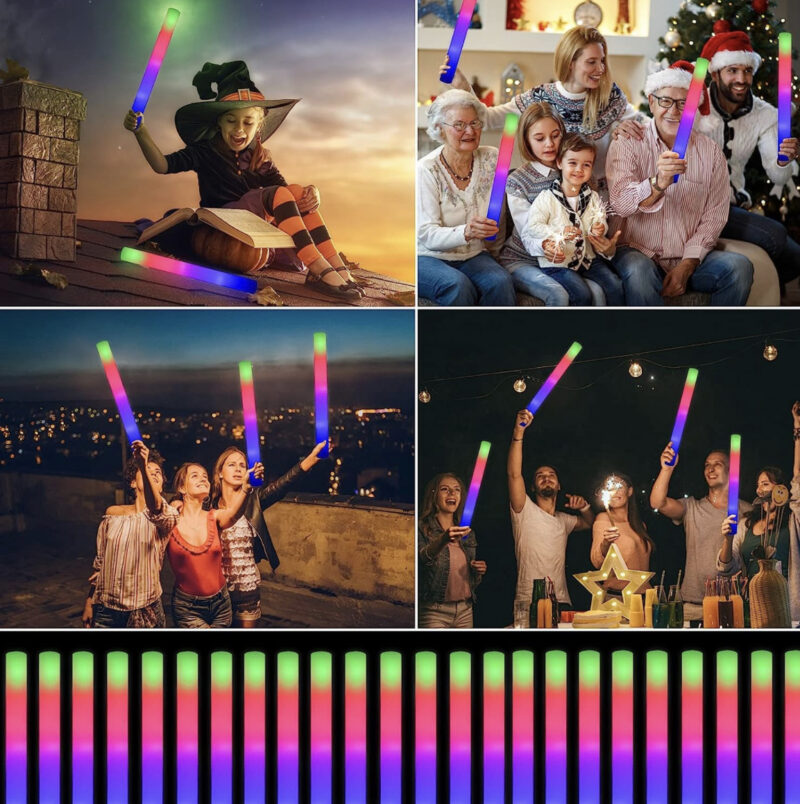 Plain Light Up Foam Glow Sticks