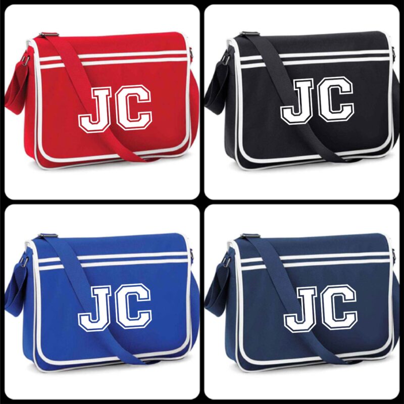 Personalised Retro Messenger Bag