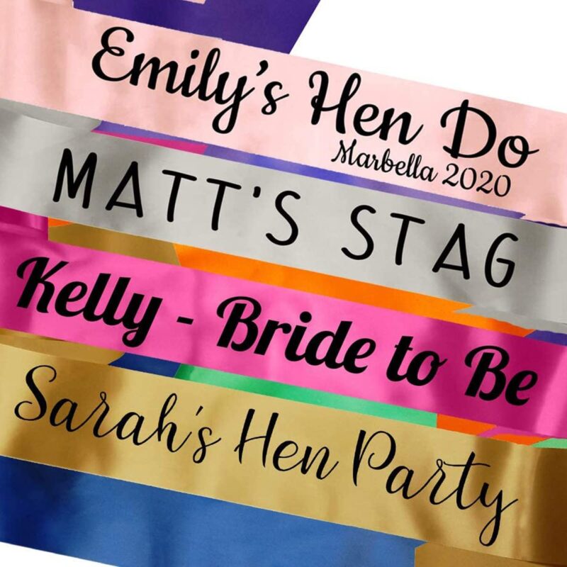 Personalised Hen Party Sashes